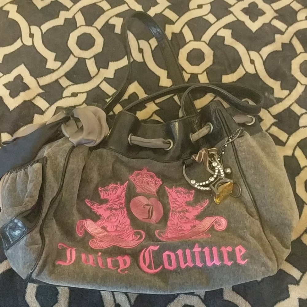Juicy couture scottie dog bag with big ring charm